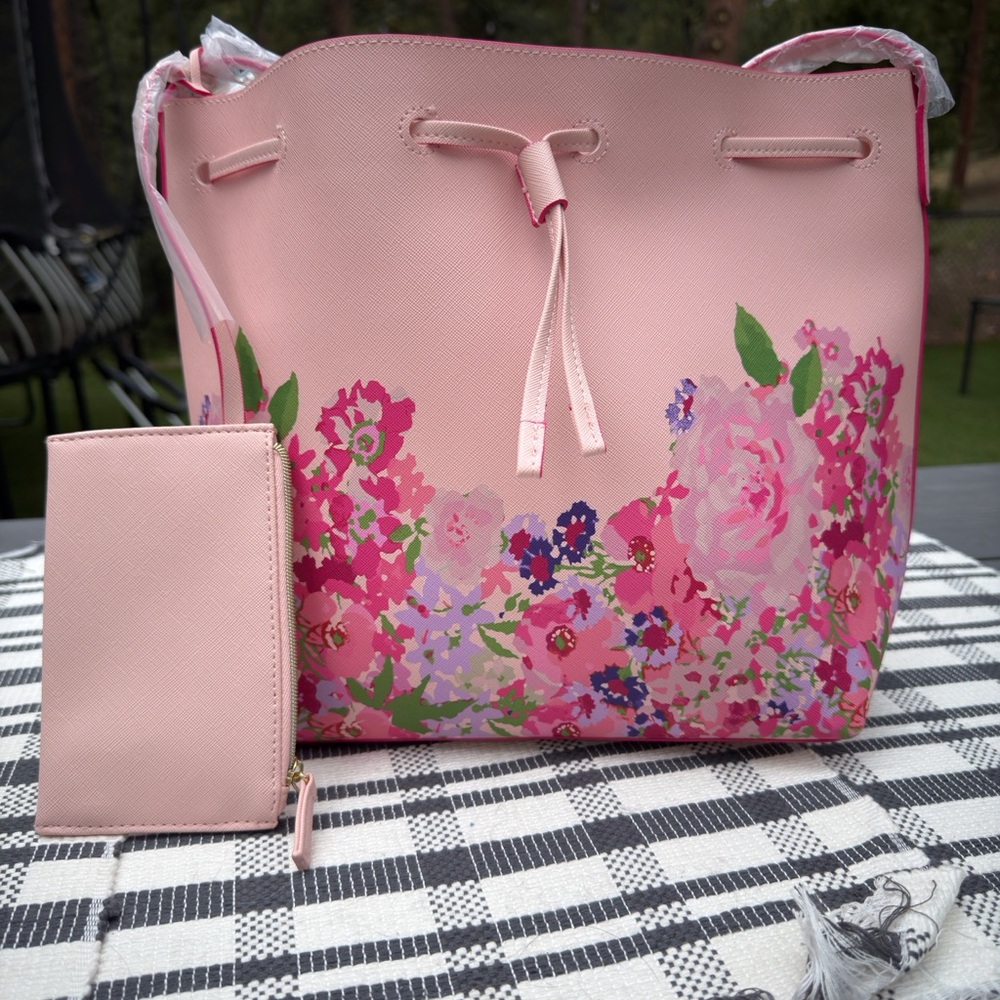 Estee Lauder Pink Floral Tote Bag